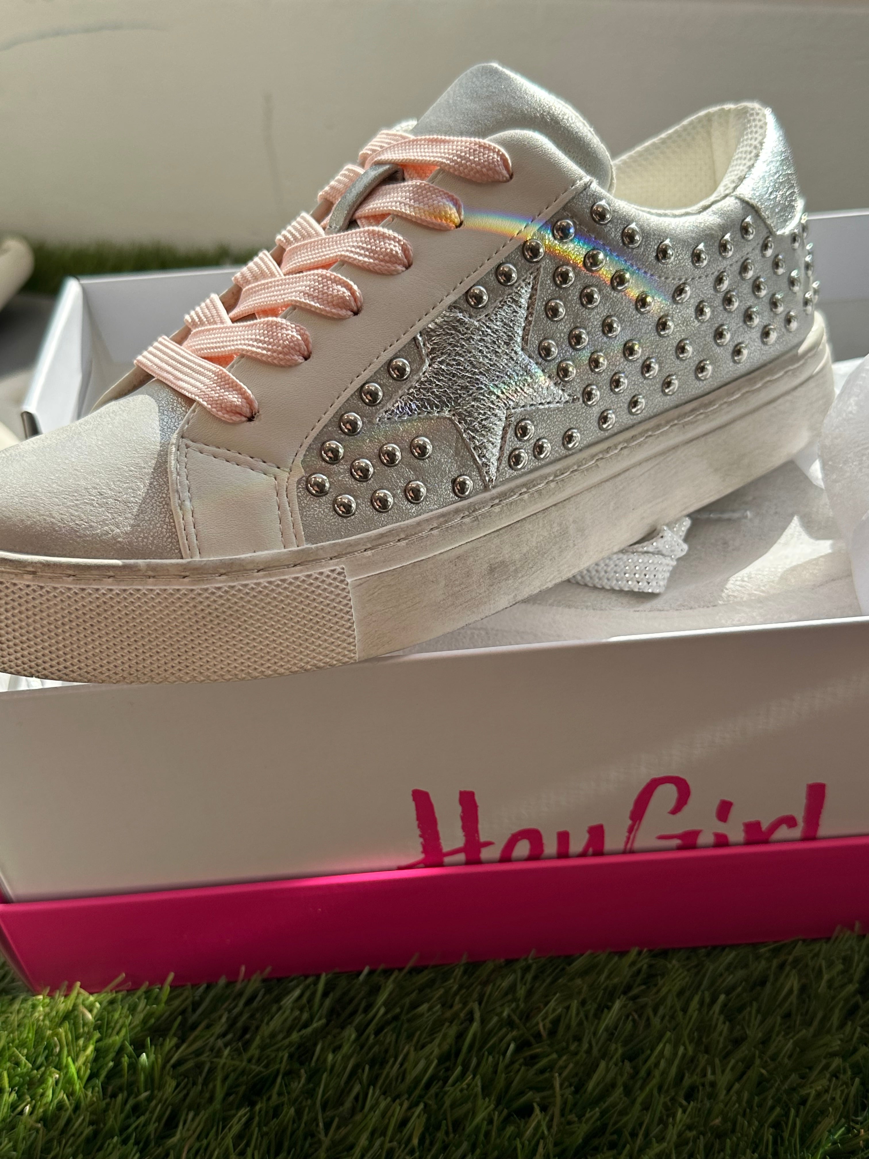 Hey Girl Sneakers Silver