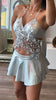 Silver skirt set