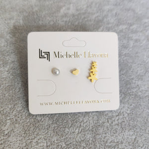POS - Trio Stainless Steel Studs-Lucky Love Boutique