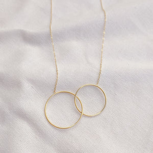 Double Circle Necklace-Lucky Love Boutique