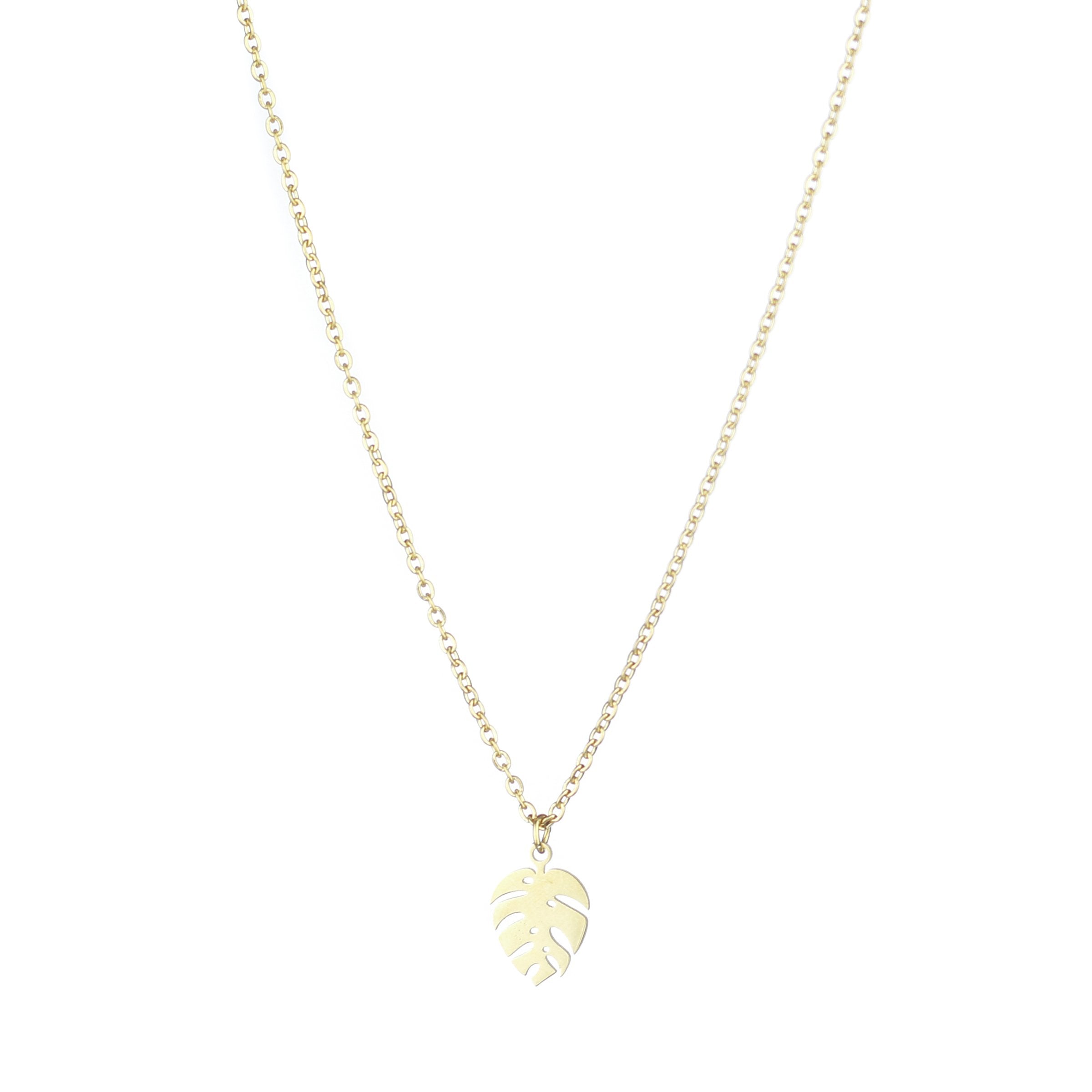 POS - Monstera Leaf Necklace-Lucky Love Boutique