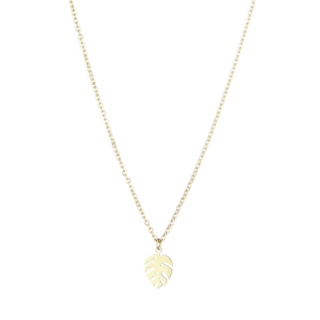 POS - Monstera Leaf Necklace-Lucky Love Boutique