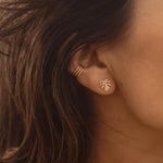 POS - Monstera Leaf Studs Goldfilled