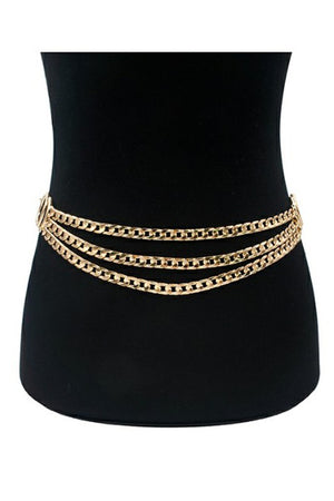 Gold chain belt