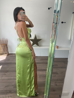 Lime dinner dress