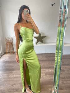 Lime dinner dress