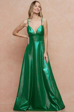 Green long dress